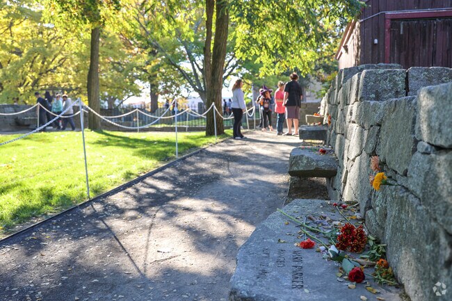 The Salem Witch Trials Memorial honors the 20 victims of the 1692 witch trials.
