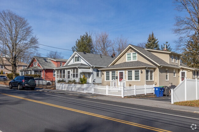 Colorful homes line the streets of South Braintree.