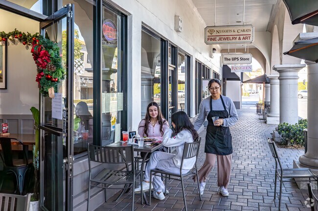 The Center at Rancho Niguel is a popular destination for outdoor dining in Laguna Niguel.