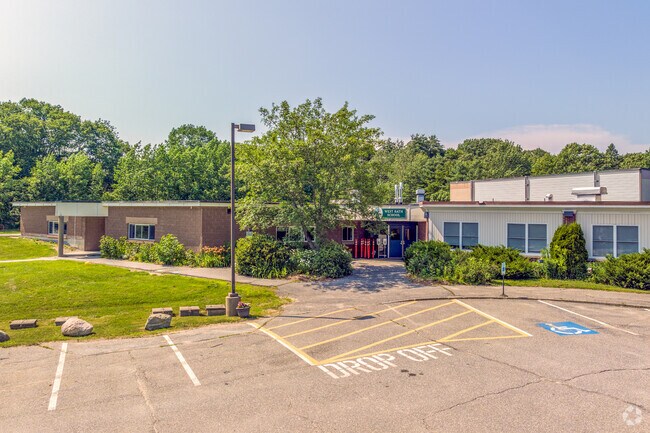 Front side of the West Bath School.