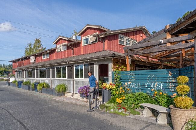 Grab a delicious cup of morning coffee at Flower House Cafe in Langley.