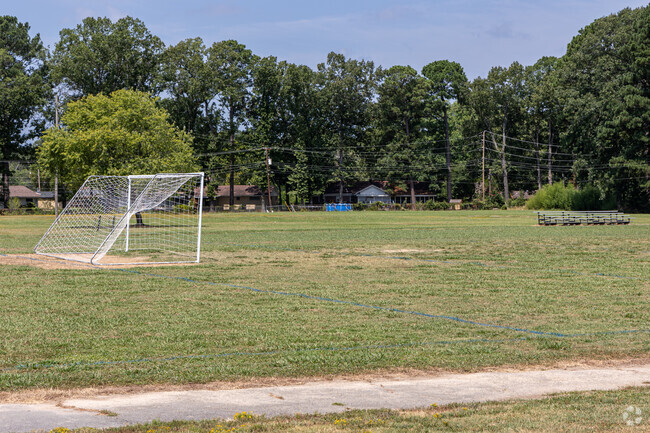 Cloverdale Middle School has a large outdoor recreational area.