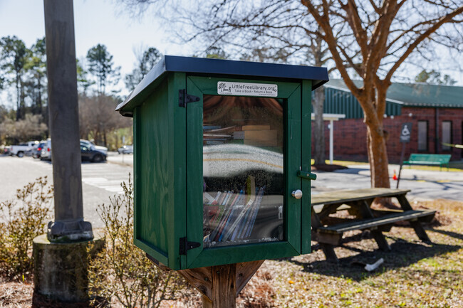 J.K. Gourdin Elementary School in Saint Stephen has a book share box.