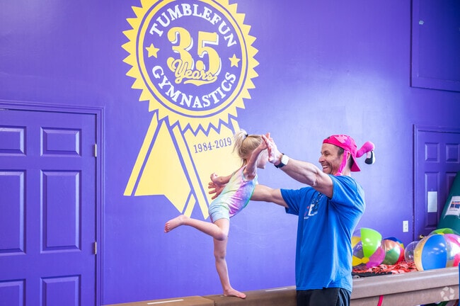 Tumblefun Gymnastics offers youth classes in a safety-focused setting.