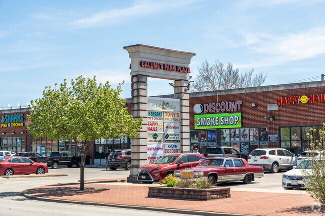 There are several stand alone stores and a strip mall along 127th street in Calumet Park.