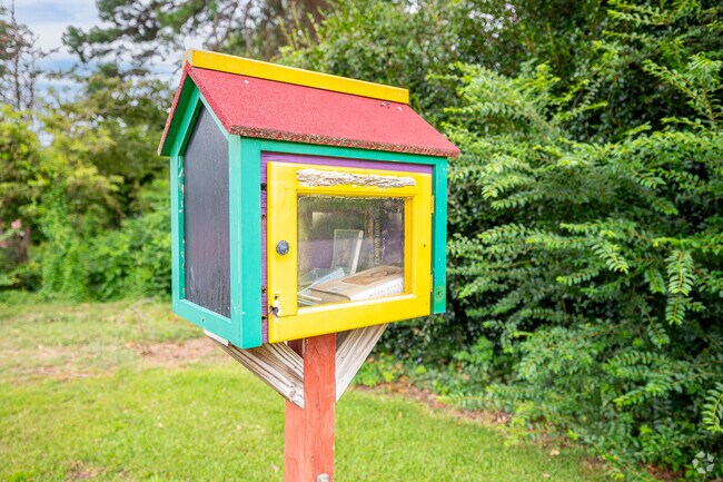 Small libraries can be found throughout Downtown North Augusta in the lawns of local residents.