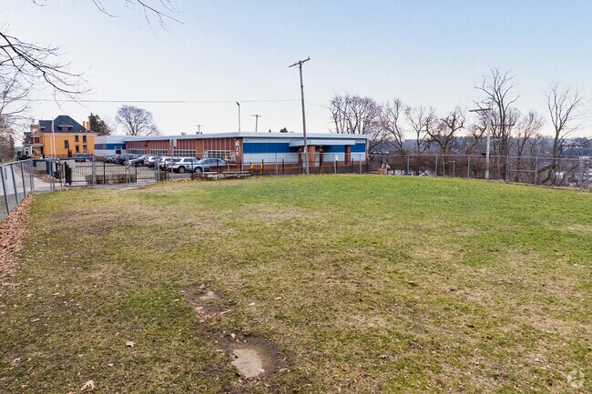 Play in the large yard after learning everything at Pittsburgh Roosevelt K-5.