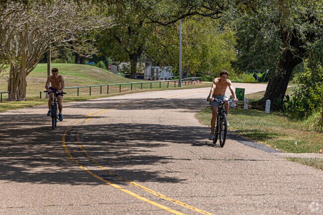 Cycling through the Garden District is a popular activity with residents.