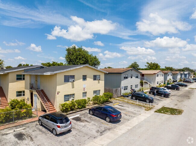 Colorful multi-family units can be found within Playland Village, FL.