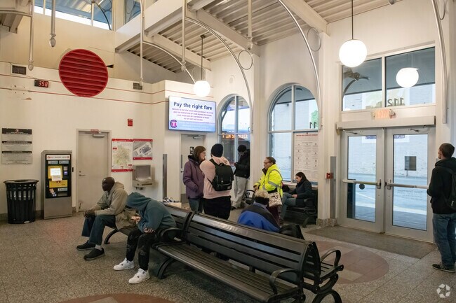 The transit Center is a place to stay warm while waiting for the bus near Lake George.