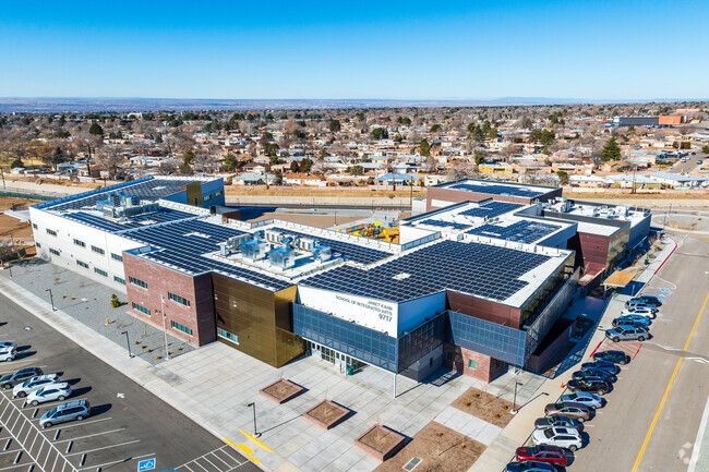 Janet Kahn School of Integrated Arts' impressive rooftop solar array.