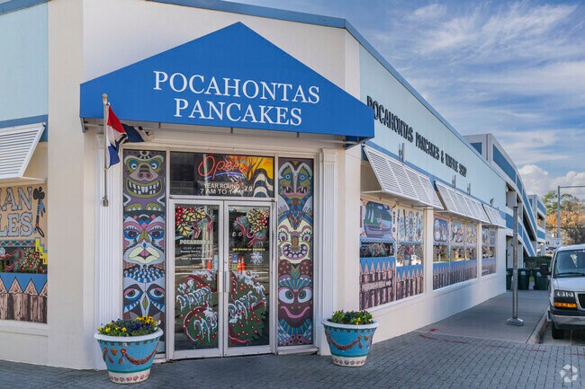 Pocahontas Pancakes near the Bay Colony-Cavalier Park is a popular dining choice.