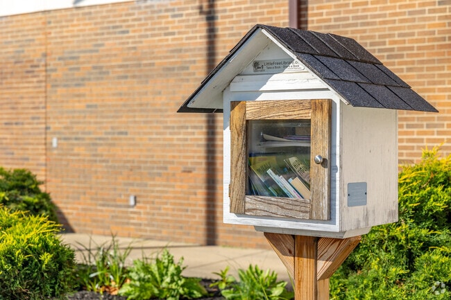 Take or leave a book at one of many free little libraries in South Harrison Township.