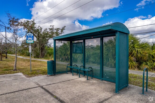 Lake Sarasota has many bus stations along its streets to help with commutes around town.