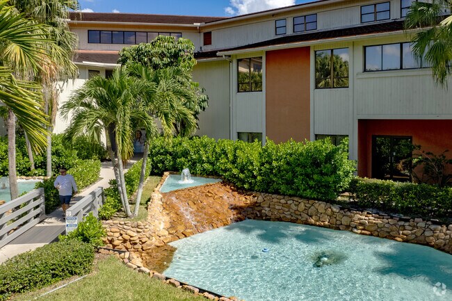 Peaceful ponds greet students at American High School LLC in Plantation, FL.