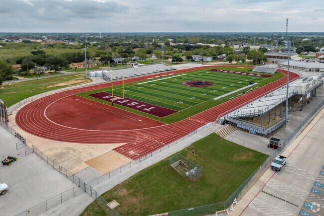 Students can participate in athletics at Floresville High School.