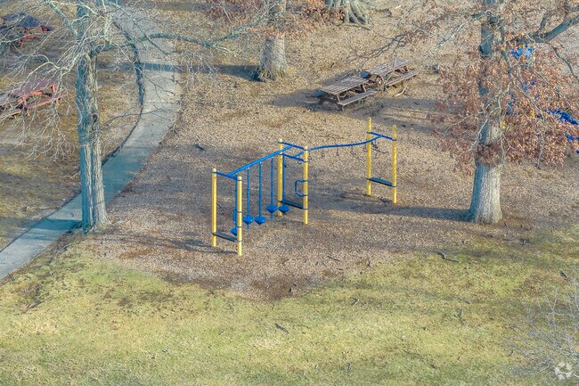 One of two playgrounds at F.A. Cleveland Elementary School in Norwood, MA.