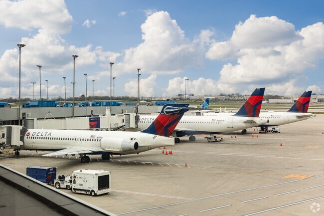 Lambert Airport provides air service for Jeff-Vander-Lou residents.