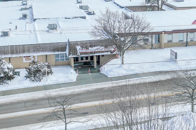 Here is the main entrance to Jackson Elementary School.