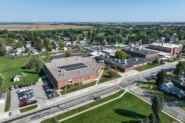 The K-3 PEM Elementary School has multiple playgrounds for its students.