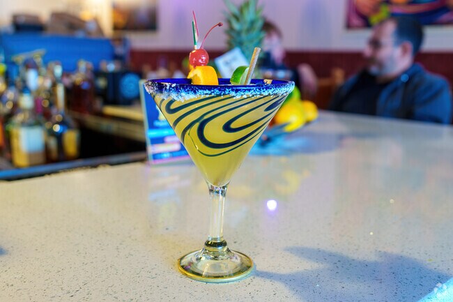 Savor a refreshing margarita at Las Carretas Mexican Restaurant in Goldenrod.
