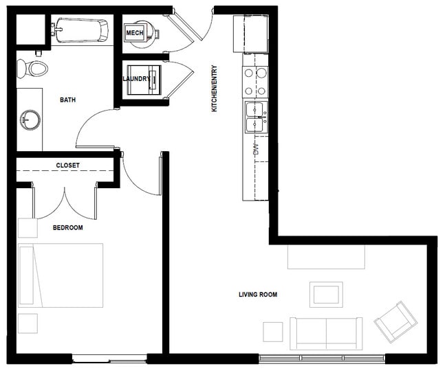 Mockingbird 1BD/1BTH - Reg