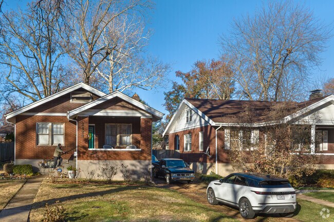 Sycamore Hills home styles include these brick cottages.