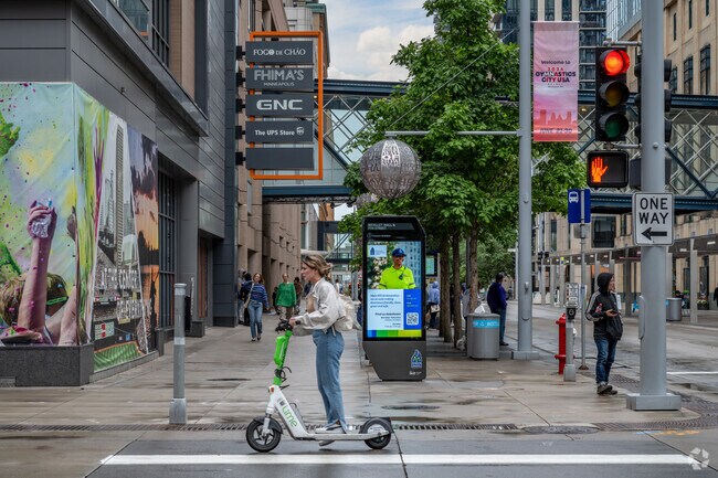 Downtown West residents utilize scooters to conveniently get around town.