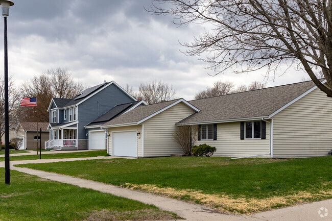 Timberland Road has developed outward over the years, with contemporary homes from several periods.