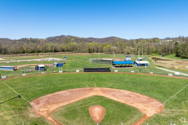 The Ona Little League Complex's five ball diamonds make it the primary place where Little League baseball teams from across the area come to play and practice.