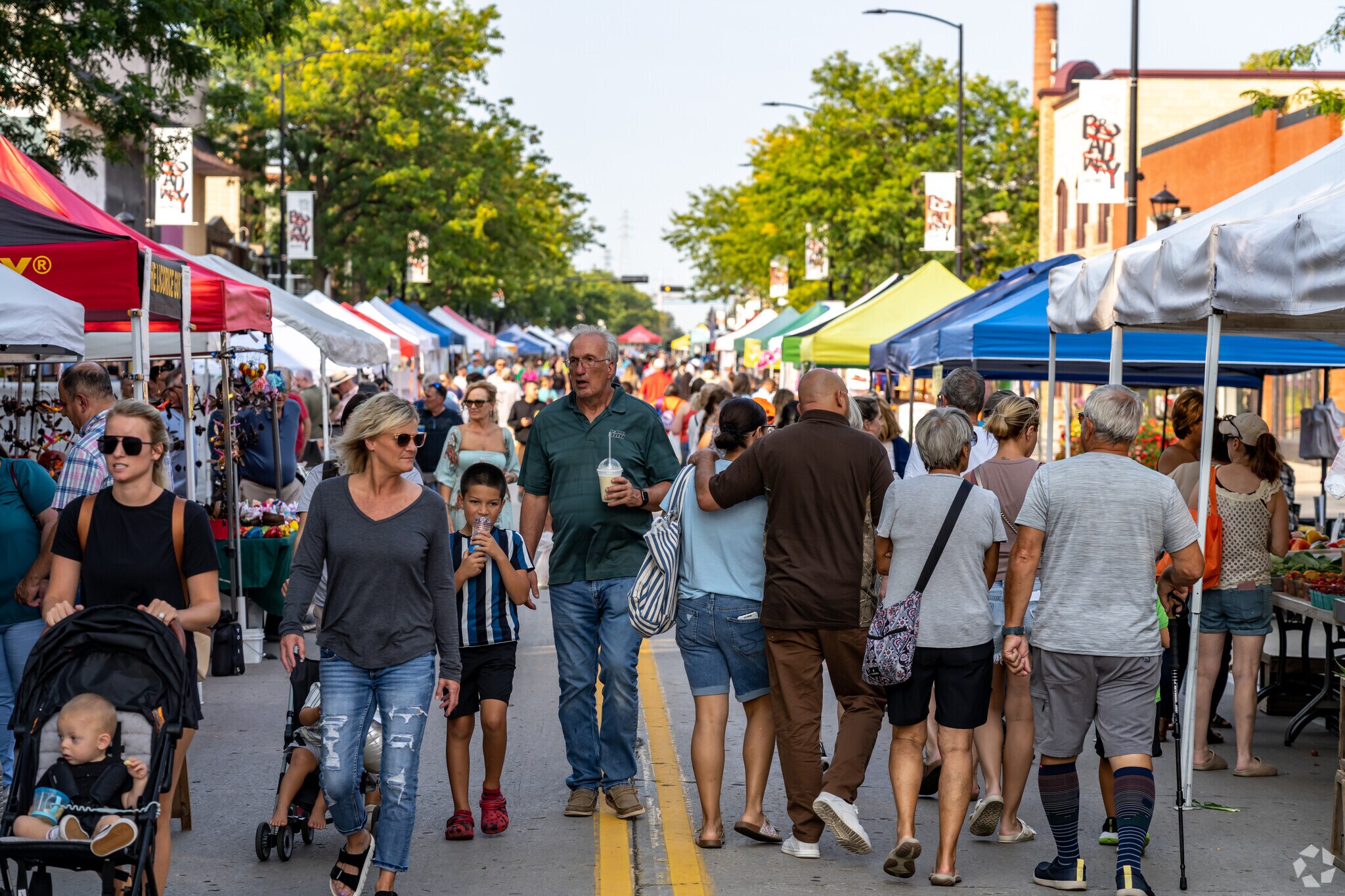 Visit the Farmers' Market on Broadway, held on Wednesday evenings, for local produce.
