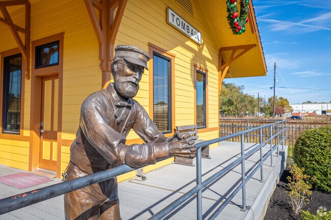 Tomball locals enjoy visiting Railroad Depot Plaza, where they can explore the town’s rich history.
