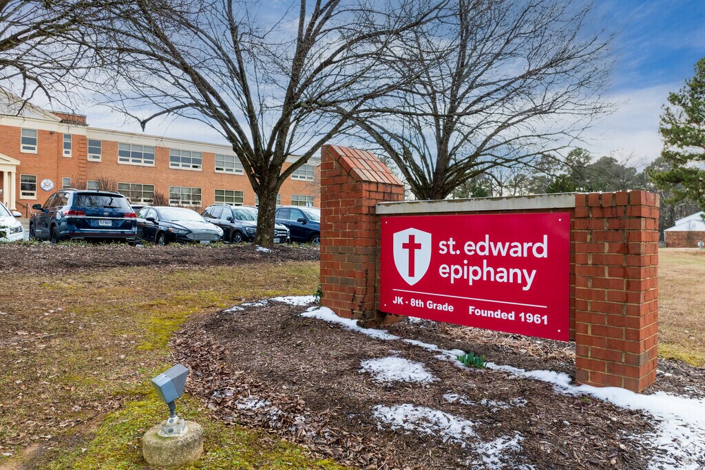 A view of the entrance of St Edward-Epiphany School.