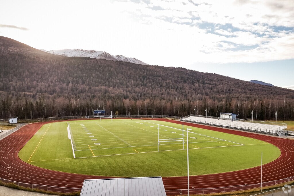Eagle River High School features a track and field for students.