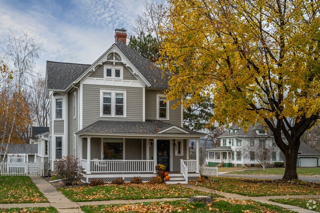 3rd Street in Hudson is lined with historic homes in a variety of styles.