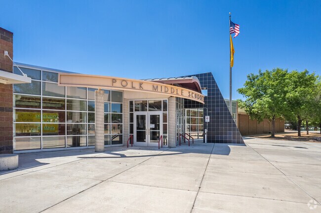 Promoting educational growth at Polk Middle School in Albuquerque.