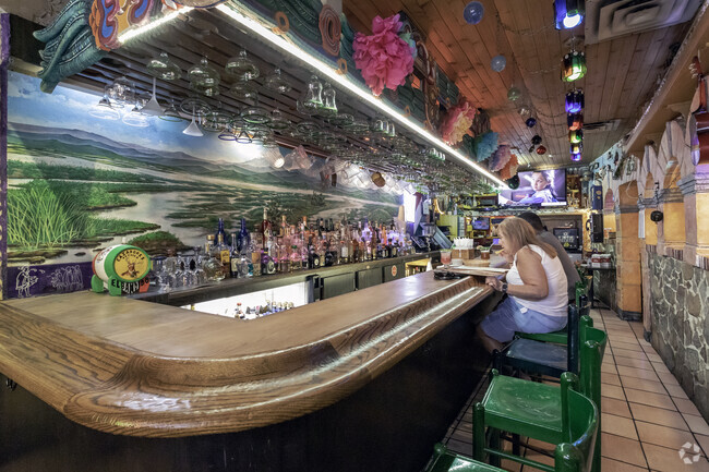 Locals enjoying a nice lunch at El Bandido's Mexican bar and grill.
