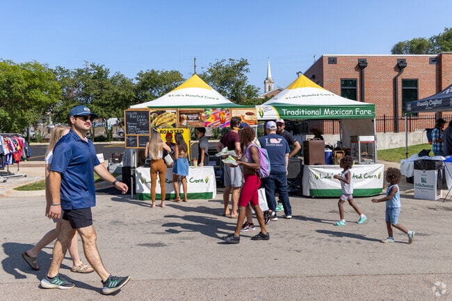 Rockford City Market is a weekly event well attended by locals next to the Rock River.