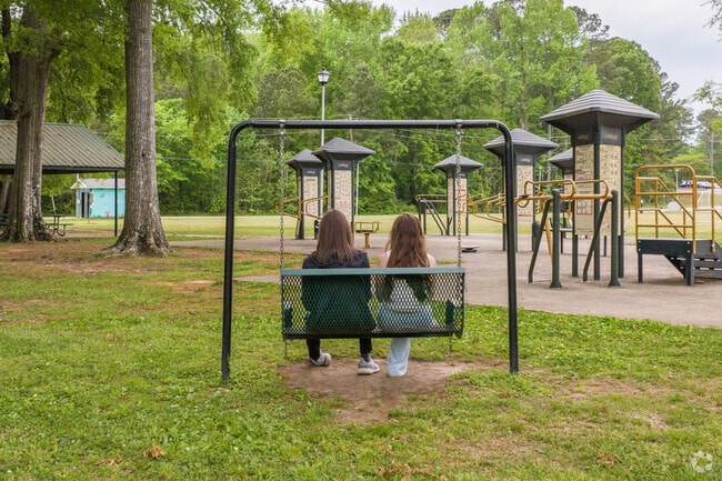 McBrayer Park in Hampton boasts swinging benches for residents to enjoy.