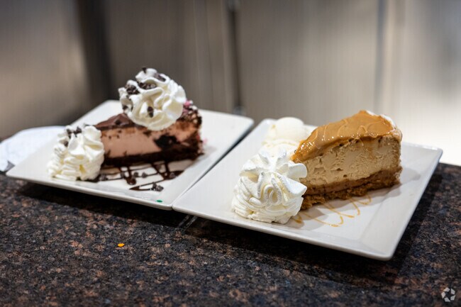 Satisfy your sweet cravings with Cheesecake Factory, a short drive from Smith Hill.