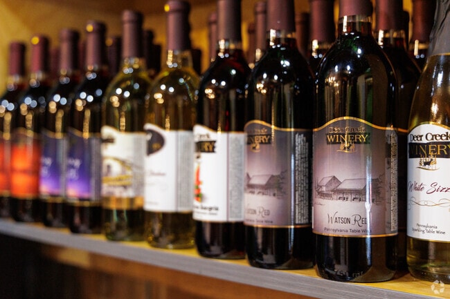 Deer Creek Winery in Menallen Township offers bottles to go for relaxing evenings at home.