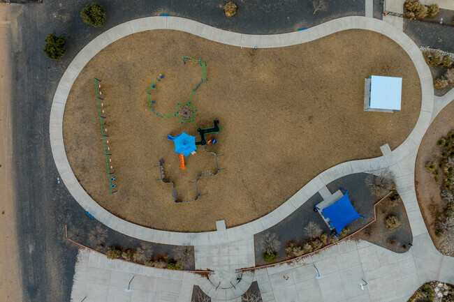 A bird's eye view of the playground at Sundance Elementary School.