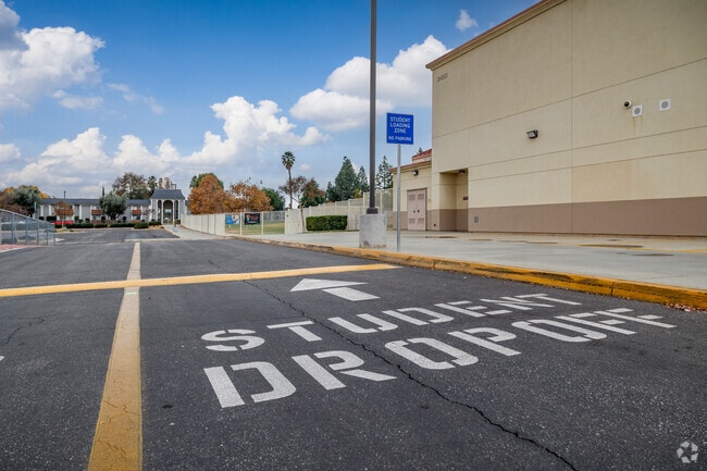 Sunnymead Elementary School in Moreno Valley has a dedicated student drop-off zone.