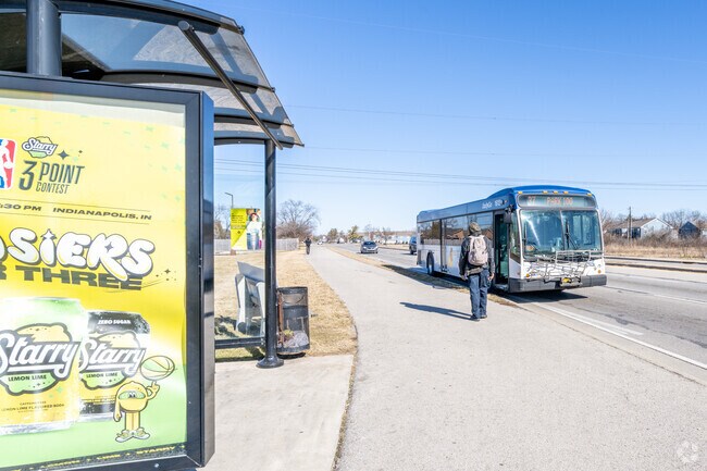 The Indy Go Bus System Blue rate is popular in the Snacks/Guion Creek area.