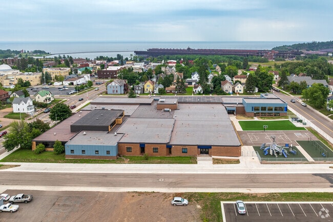 Minnehaha Elementary School is located in Two Harbors between Highway 61 and Lake Superior.