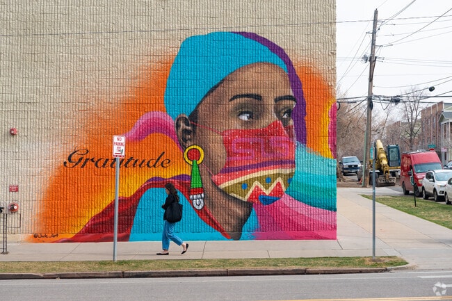 As you move closer to River North from Curtis Park, you'll find dozens of colorful murals.