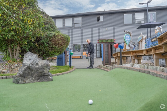 Enjoy a round of putt putt golf at the Paradise Mini Golf Course near Ocean City.