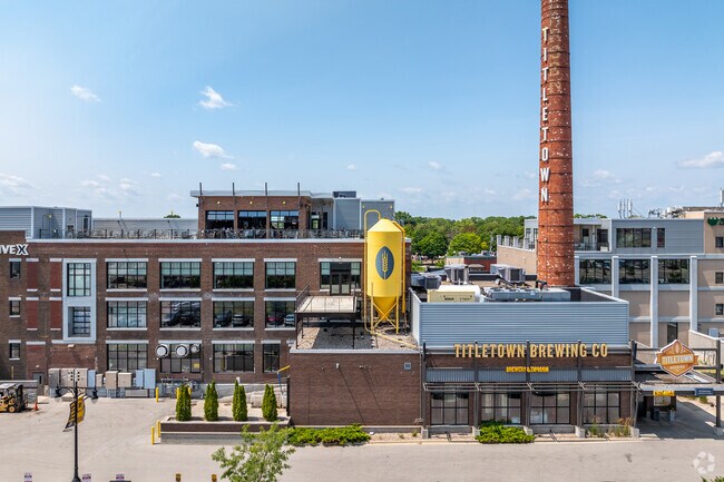 Titletown Brewing occupies an old warehouse building in the Fort Howard neighborhood.