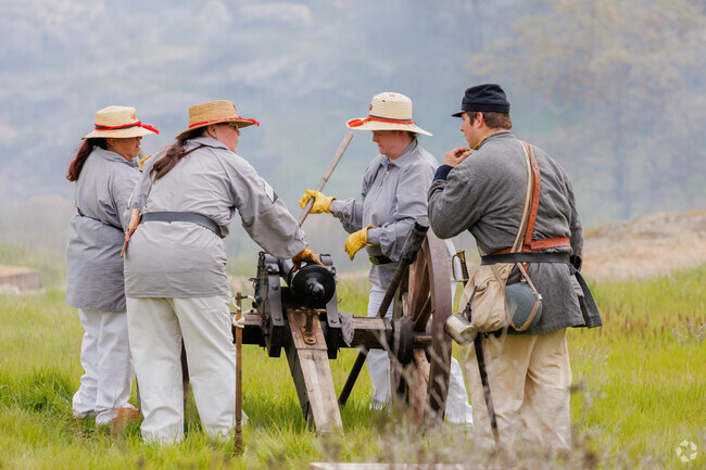 Authentic canons are seen at the Knights Ferry Civil War Reenactment in Knights Ferry Modesto, Ca.