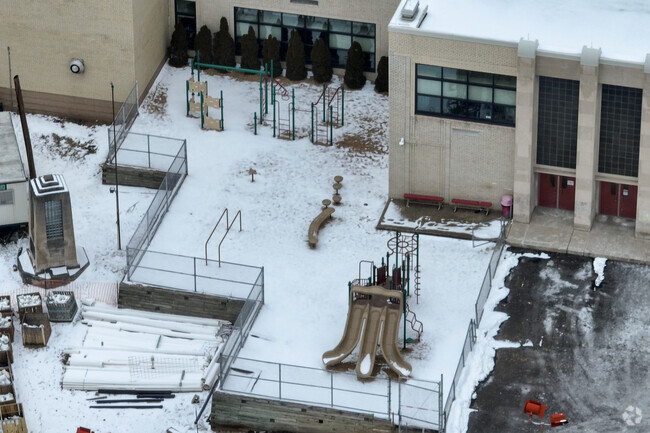 West View El School has a playground for students to enjoy at recess.